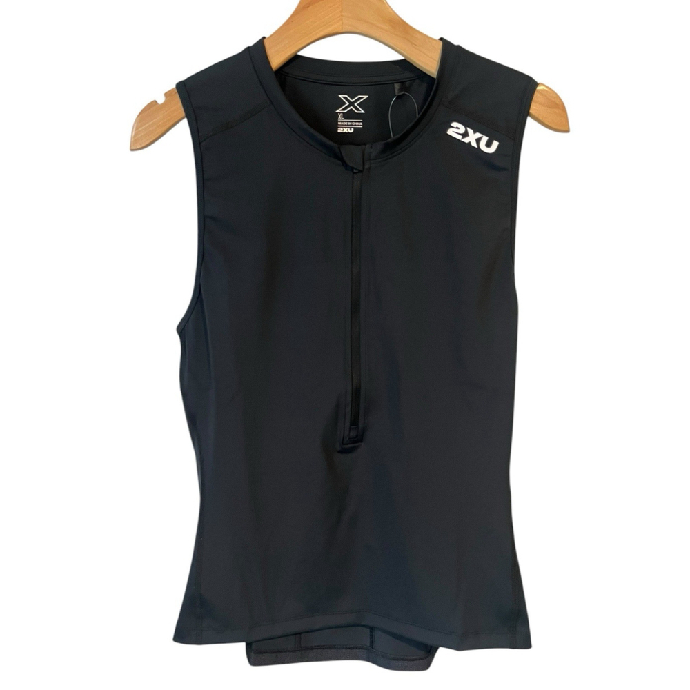 2XU Core Tri Tank Top - Men's Size XL Black Triathlon